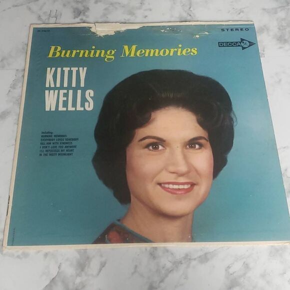 Kitty Wells Burning Memories Vinyl Record - Picture 2 of 12